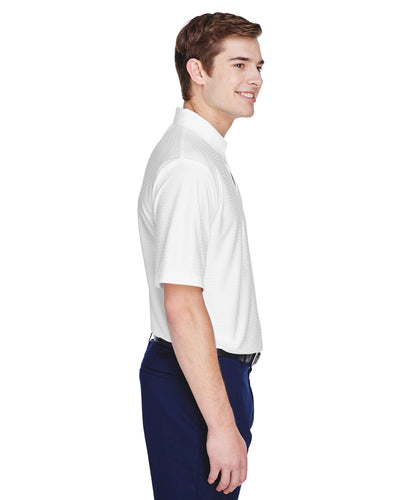UltraClub Men's Cool & Dry Elite Tonal Stripe Performance Polo