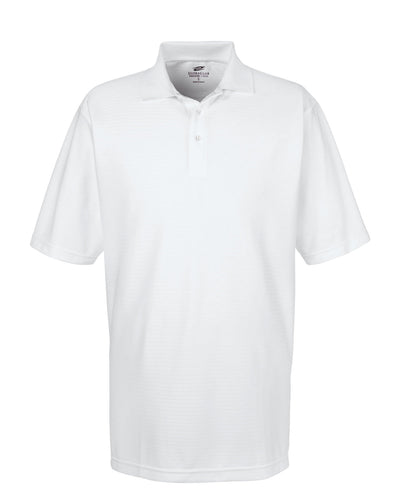 UltraClub Men's Cool & Dry Elite Tonal Stripe Performance Polo