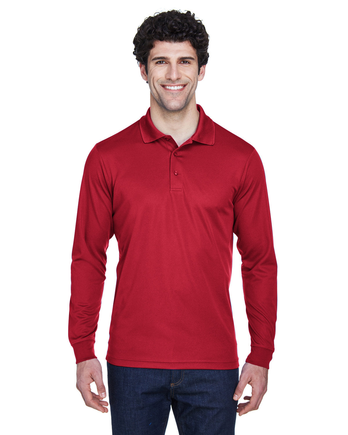 CORE365 Men's Pinnacle Performance Long-Sleeve Piqué Polo CORE365