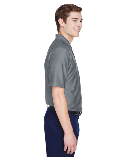 UltraClub Men's Cool & Dry Elite Tonal Stripe Performance Polo
