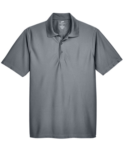 UltraClub Men's Cool & Dry Elite Tonal Stripe Performance Polo