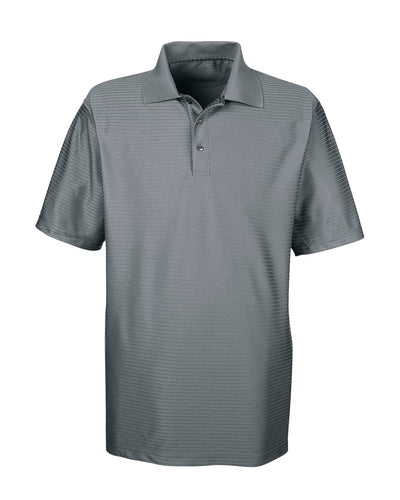 UltraClub Men's Cool & Dry Elite Tonal Stripe Performance Polo