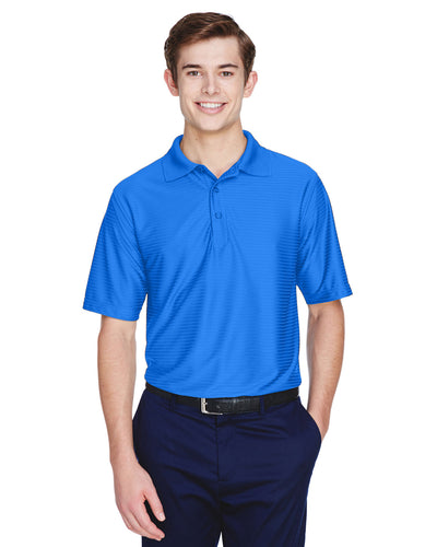UltraClub Men's Cool & Dry Elite Tonal Stripe Performance Polo