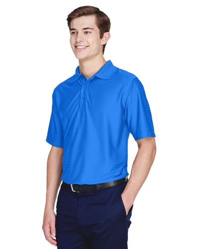 UltraClub Men's Cool & Dry Elite Tonal Stripe Performance Polo