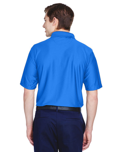 UltraClub Men's Cool & Dry Elite Tonal Stripe Performance Polo