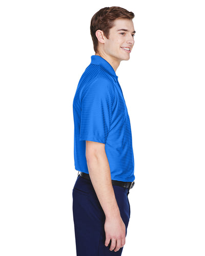 UltraClub Men's Cool & Dry Elite Tonal Stripe Performance Polo