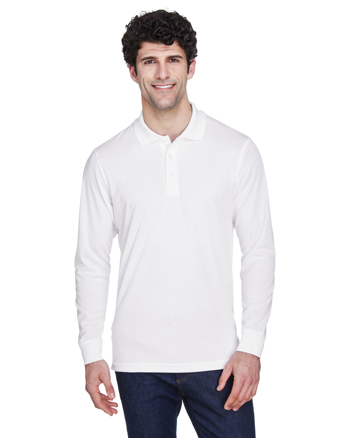 CORE365 Men's Pinnacle Performance Long-Sleeve Piqué Polo CORE365