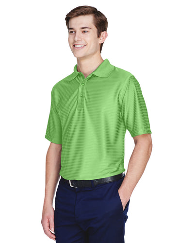 UltraClub Men's Cool & Dry Elite Tonal Stripe Performance Polo