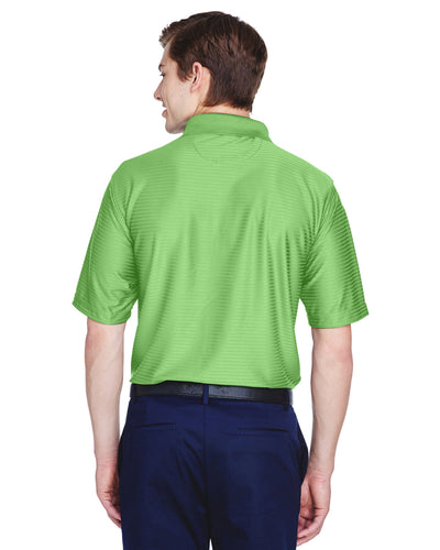UltraClub Men's Cool & Dry Elite Tonal Stripe Performance Polo