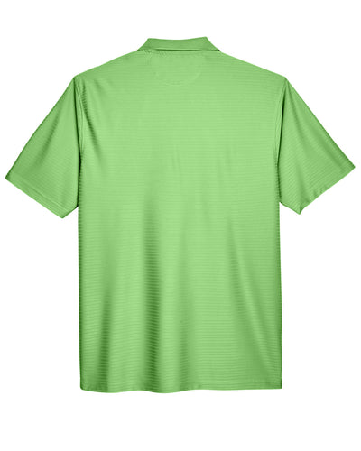 UltraClub Men's Cool & Dry Elite Tonal Stripe Performance Polo