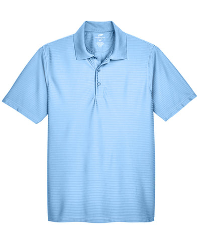 UltraClub Men's Cool & Dry Elite Tonal Stripe Performance Polo