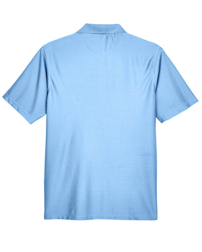 UltraClub Men's Cool & Dry Elite Tonal Stripe Performance Polo