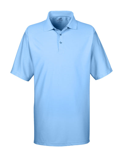 UltraClub Men's Cool & Dry Elite Tonal Stripe Performance Polo