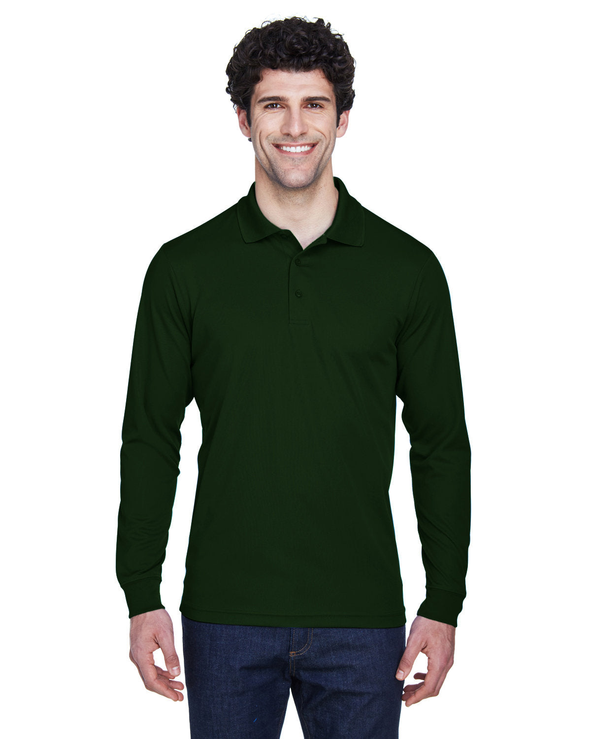 CORE365 Men's Pinnacle Performance Long-Sleeve Piqué Polo CORE365