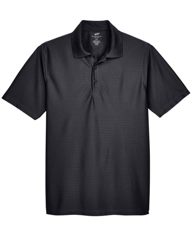 UltraClub Men's Cool & Dry Elite Tonal Stripe Performance Polo