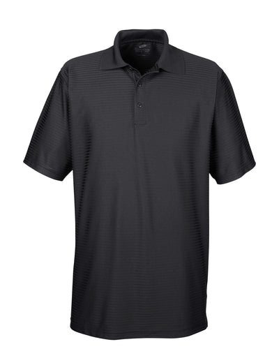 UltraClub Men's Cool & Dry Elite Tonal Stripe Performance Polo