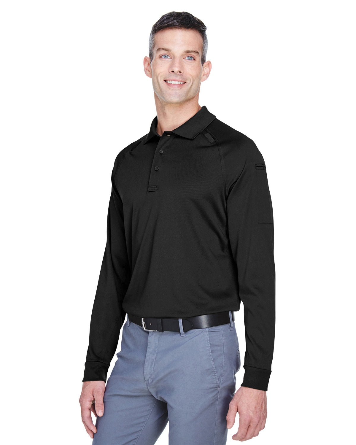 Harriton Men's Advantage Snag Protection Plus Long-Sleeve Tactical Polo Harriton