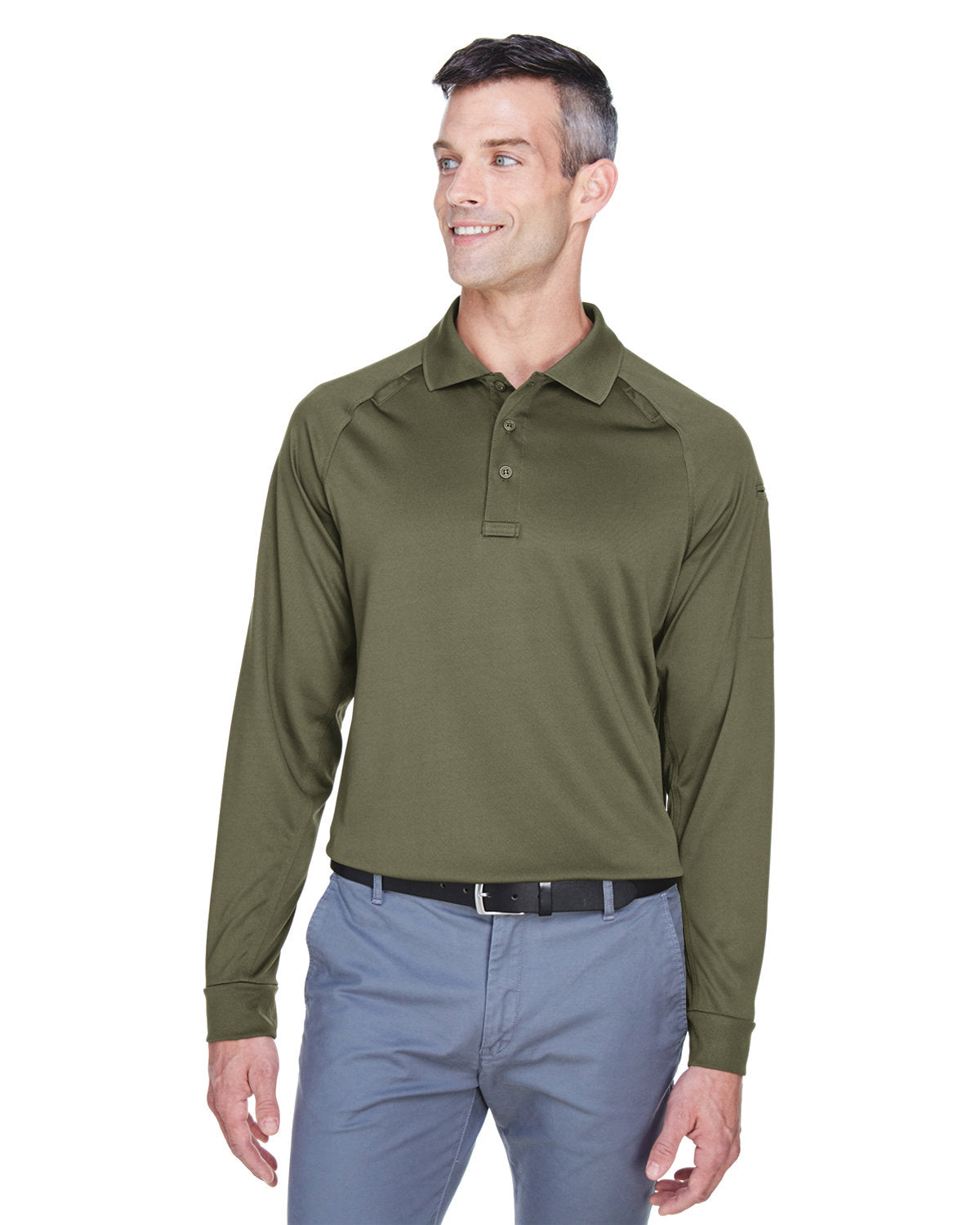 Harriton Men's Advantage Snag Protection Plus Long-Sleeve Tactical Polo Harriton