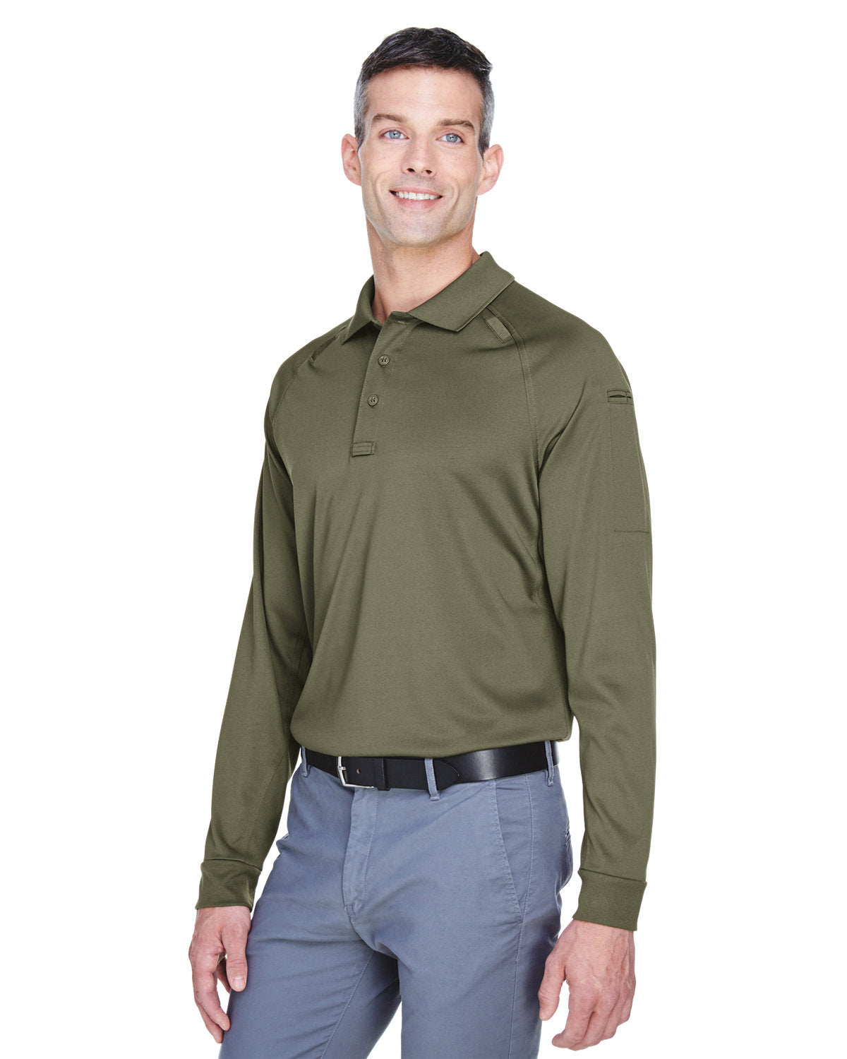Harriton Men's Advantage Snag Protection Plus Long-Sleeve Tactical Polo Harriton