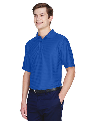 UltraClub Men's Cool & Dry Elite Tonal Stripe Performance Polo