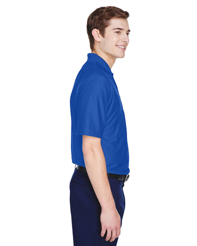 UltraClub Men's Cool & Dry Elite Tonal Stripe Performance Polo