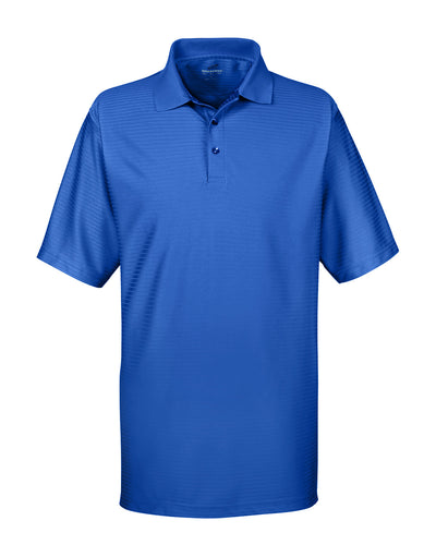 UltraClub Men's Cool & Dry Elite Tonal Stripe Performance Polo