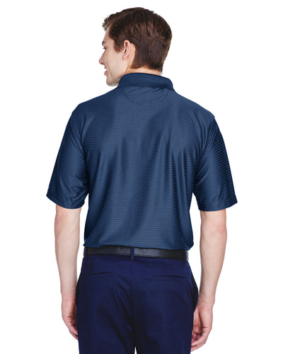 UltraClub Men's Cool & Dry Elite Tonal Stripe Performance Polo
