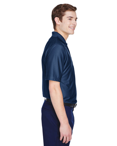 UltraClub Men's Cool & Dry Elite Tonal Stripe Performance Polo