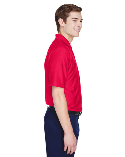 UltraClub Men's Cool & Dry Elite Tonal Stripe Performance Polo