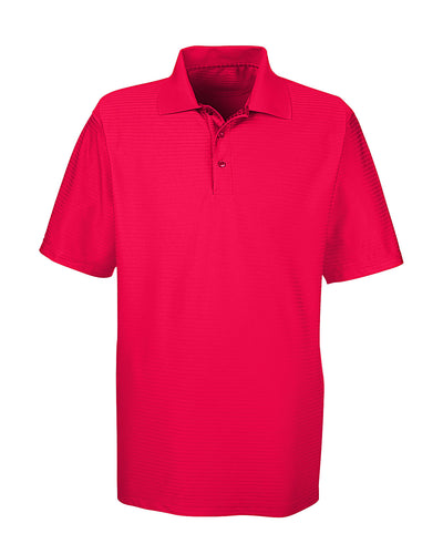 UltraClub Men's Cool & Dry Elite Tonal Stripe Performance Polo