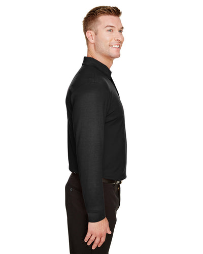 Devon & Jones CrownLux Performance™ Men's Plaited Long Sleeve Polo