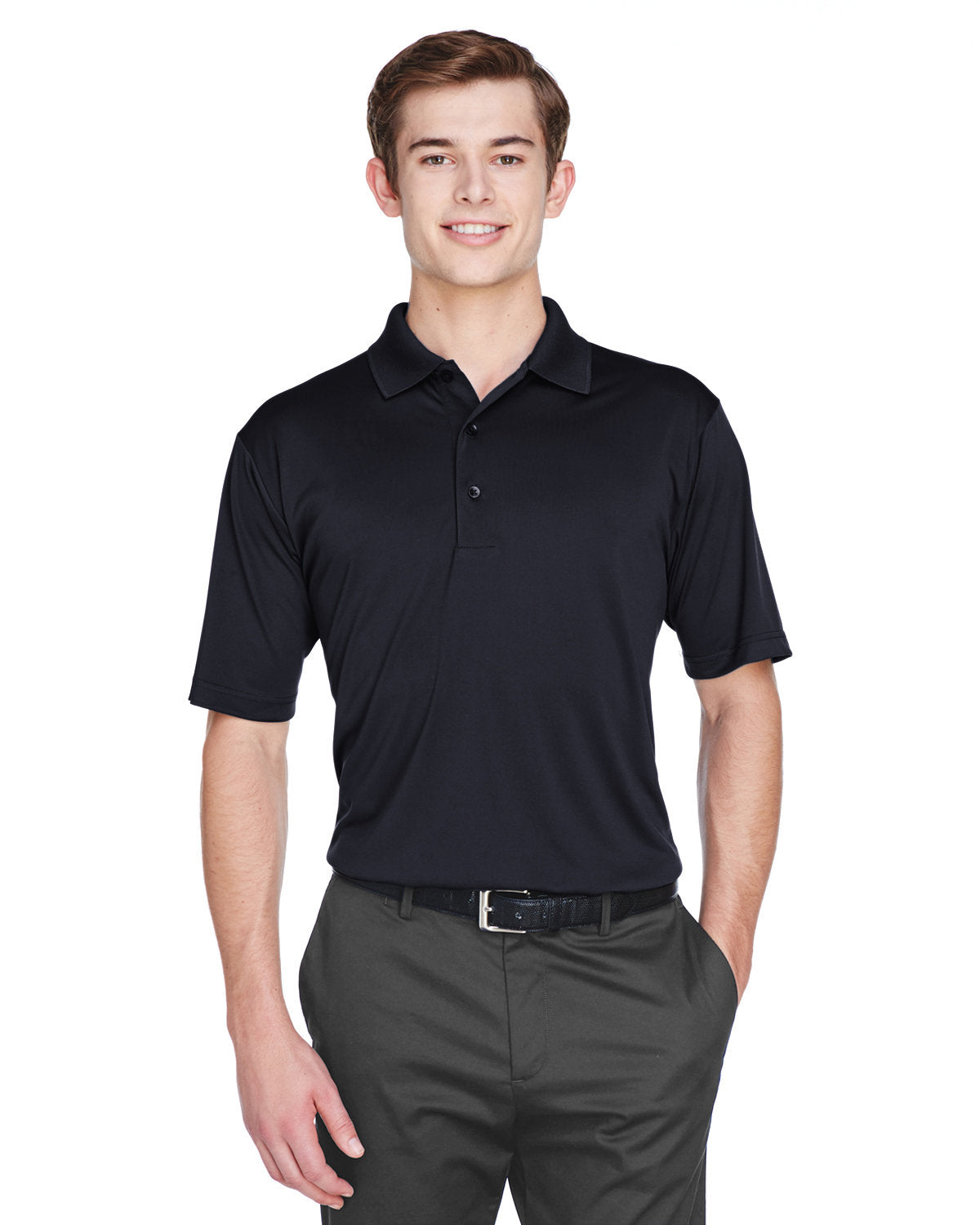 UltraClub Men's Cool & Dry 8-Star Elite Performance Interlock Polo UltraClub