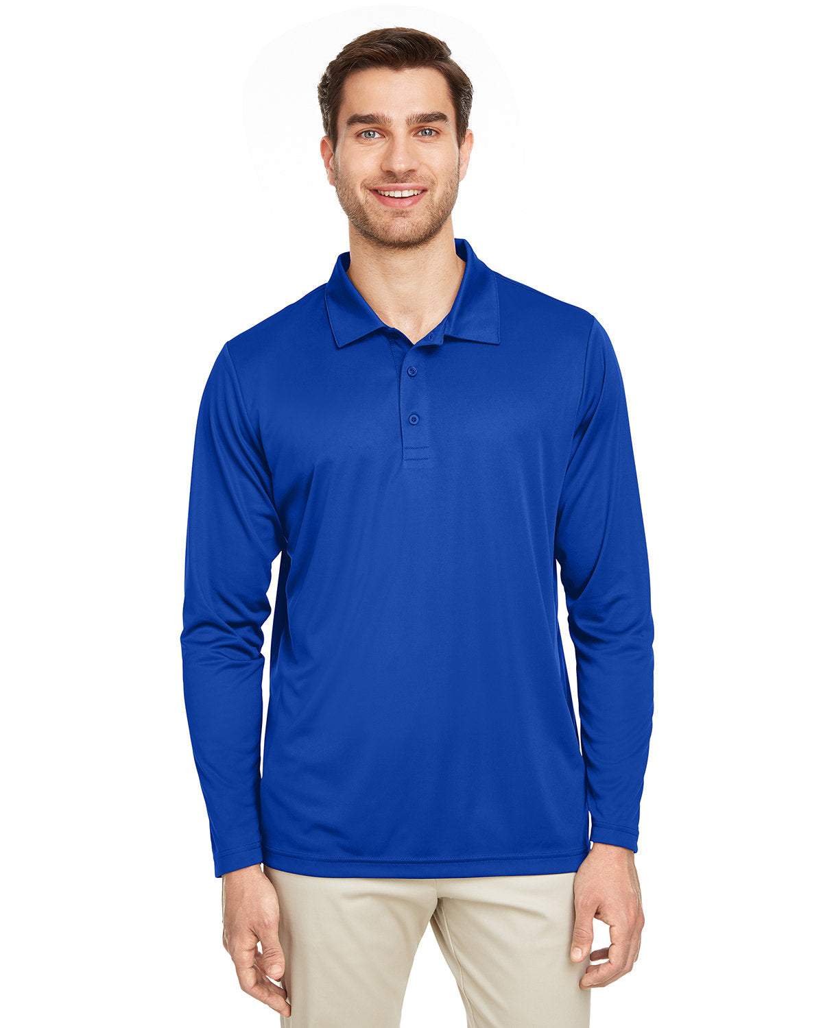Team 365 Men's Zone Performance Long Sleeve Polo Team 365