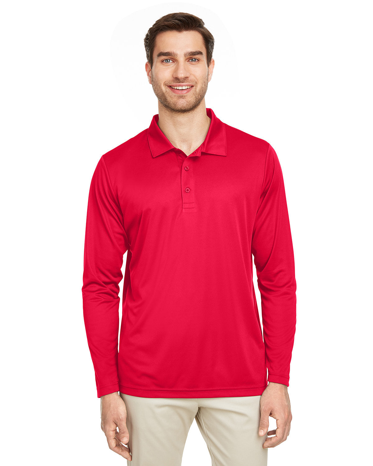 Team 365 Men's Zone Performance Long Sleeve Polo Team 365