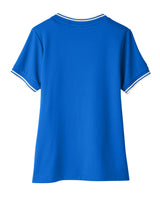 Devon & Jones Ladies' CrownLux Performance™ Plaited Tipped V-Neck Polo Devon & Jones