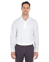 UltraClub Adult Cool & Dry Long-Sleeve Mesh Piqué Polo UltraClub
