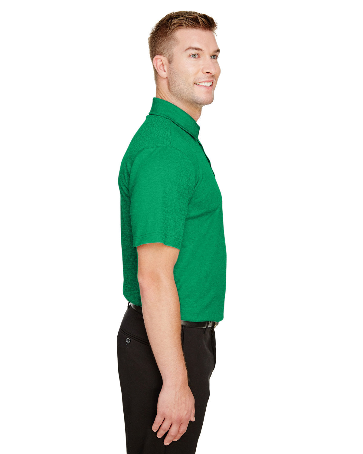 Devon & Jones CrownLux Performance™ Men's Address Melange Polo Devon & Jones