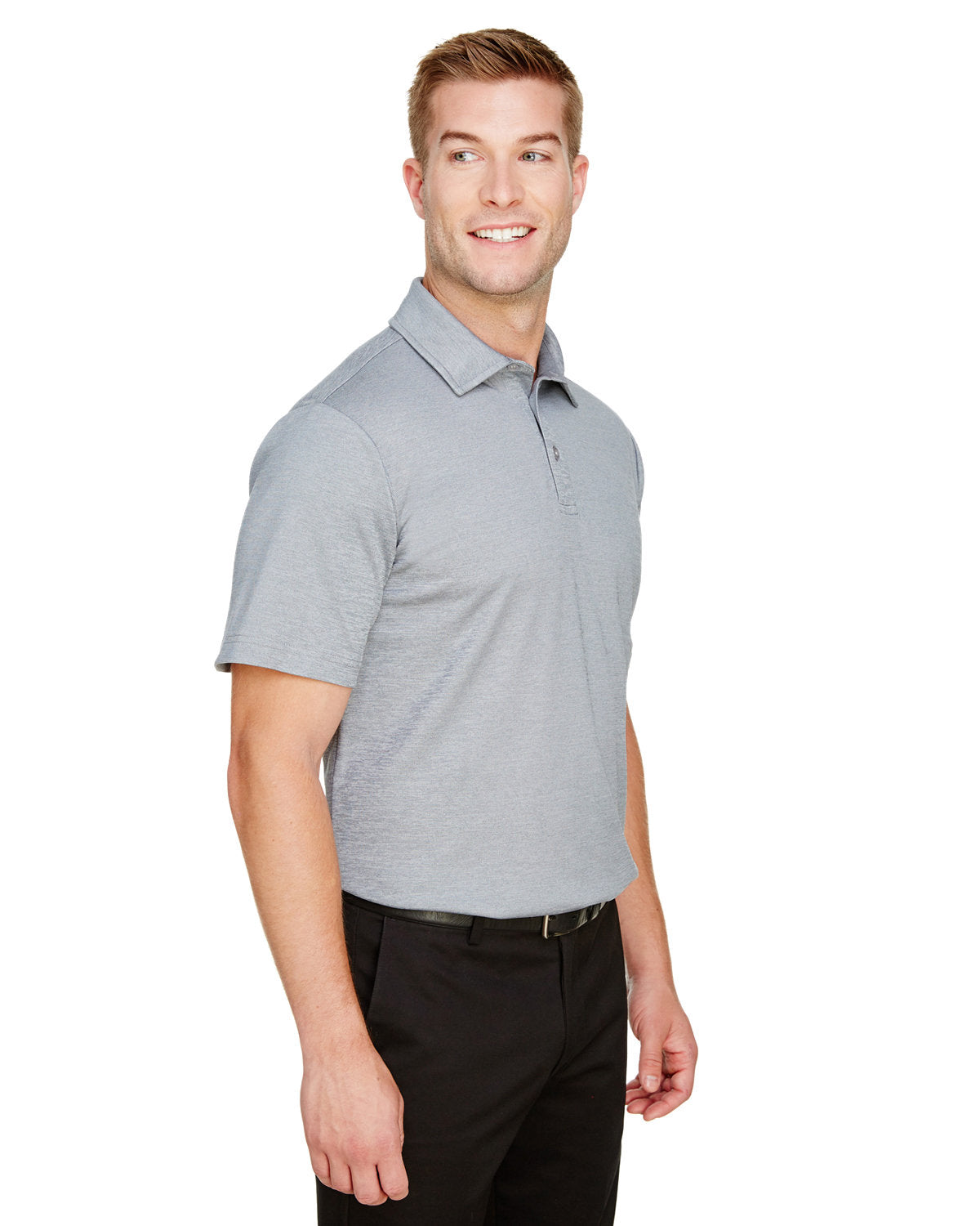 Devon & Jones CrownLux Performance™ Men's Address Melange Polo Devon & Jones