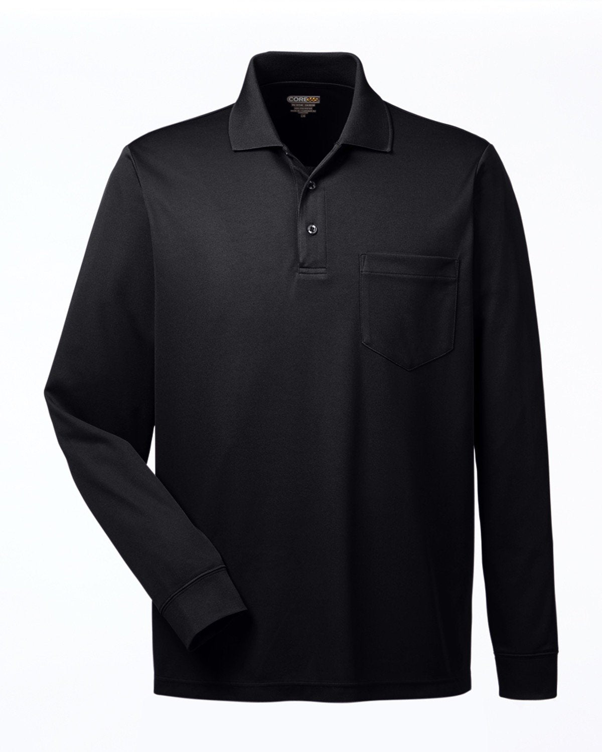 CORE365 Adult Pinnacle Performance Long-Sleeve Piqué Polo with Pocket CORE365