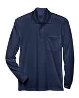 CORE365 Adult Pinnacle Performance Long-Sleeve Piqué Polo with Pocket CORE365