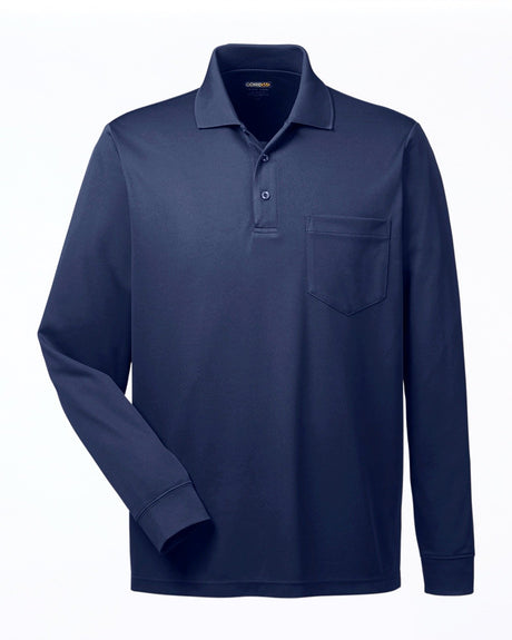 CORE365 Adult Pinnacle Performance Long-Sleeve Piqué Polo with Pocket CORE365