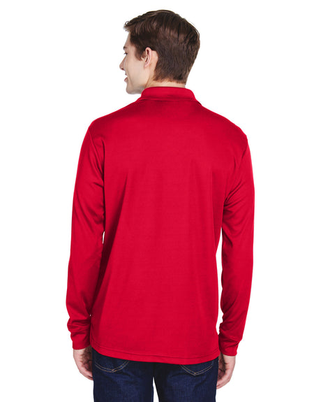 CORE365 Adult Pinnacle Performance Long-Sleeve Piqué Polo with Pocket CORE365