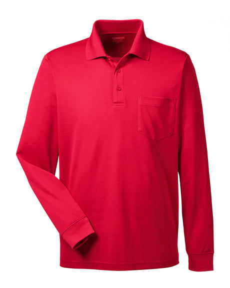 CORE365 Adult Pinnacle Performance Long-Sleeve Piqué Polo with Pocket CORE365
