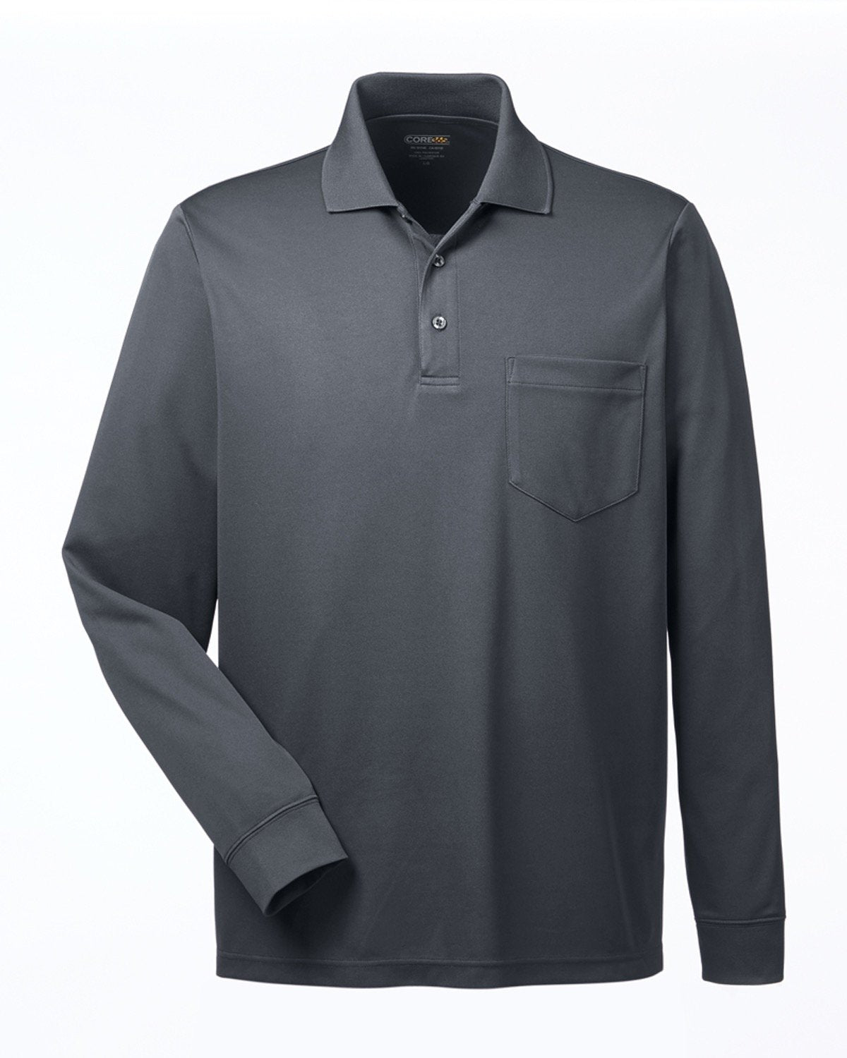 CORE365 Adult Pinnacle Performance Long-Sleeve Piqué Polo with Pocket CORE365
