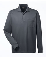 CORE365 Adult Pinnacle Performance Long-Sleeve Piqué Polo with Pocket CORE365