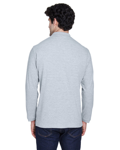 UltraClub Adult Long-Sleeve Classic Piqué Polo UltraClub
