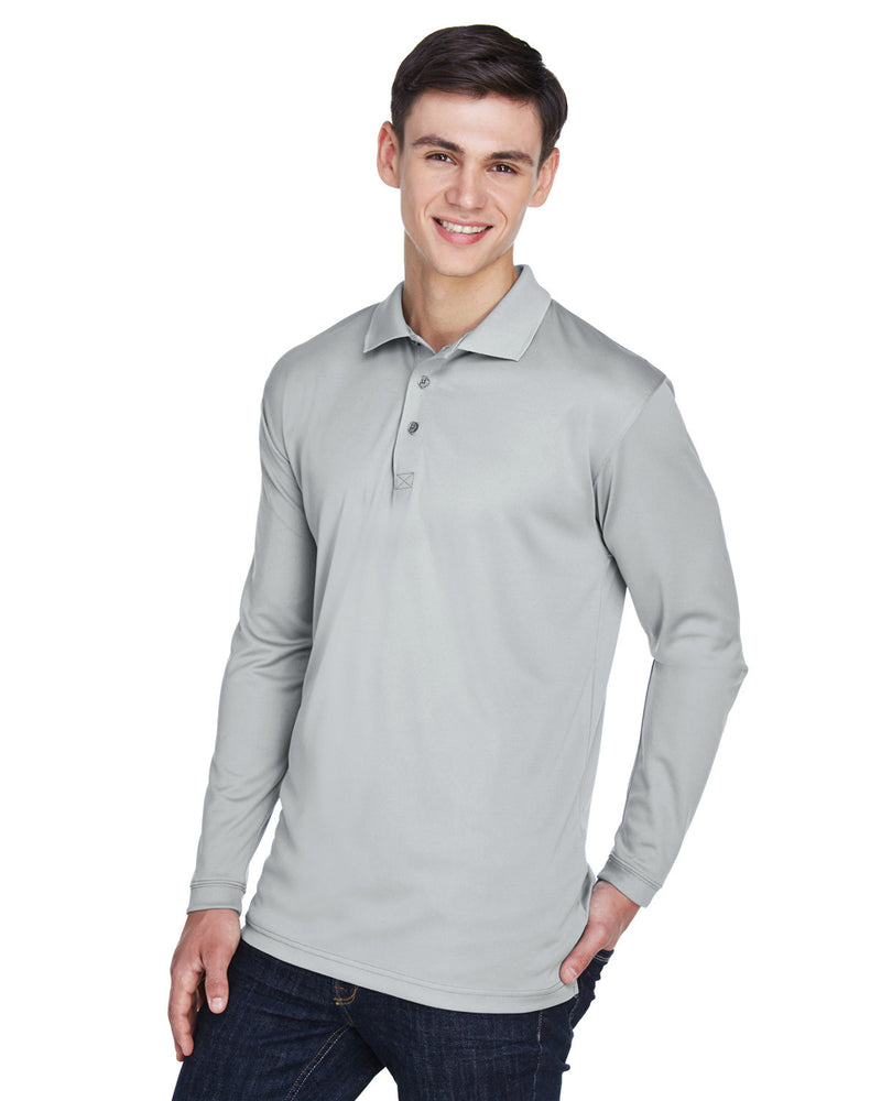 UltraClub Adult Cool & Dry Sport Long-Sleeve Polo
