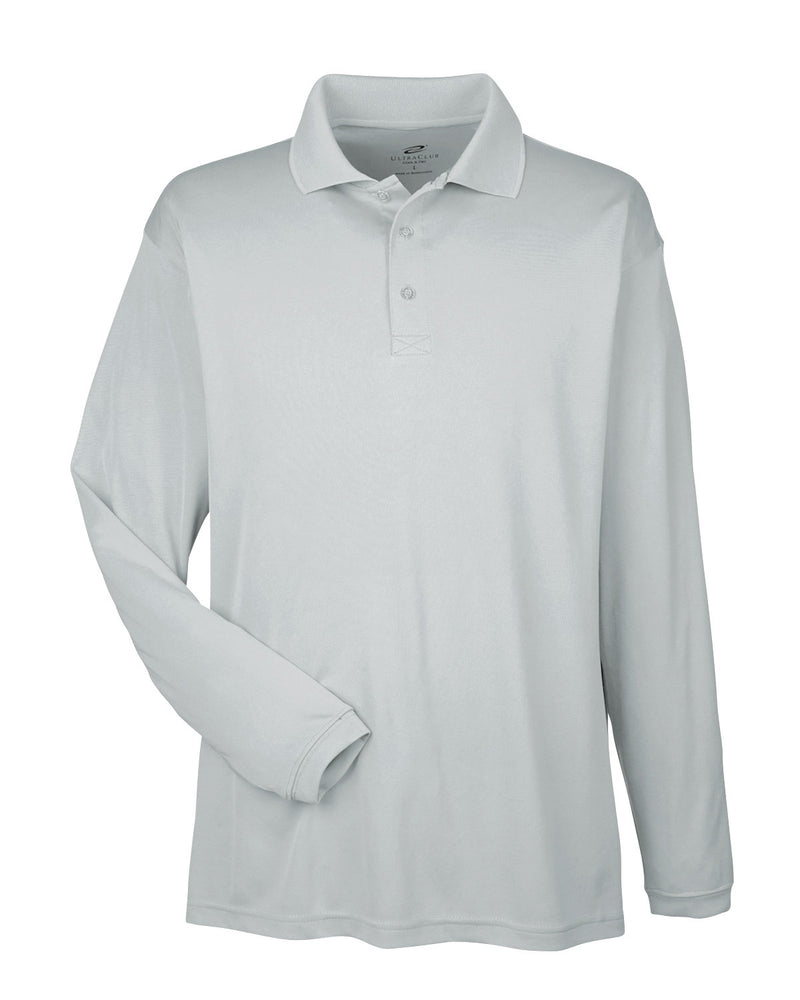 UltraClub Adult Cool & Dry Sport Long-Sleeve Polo
