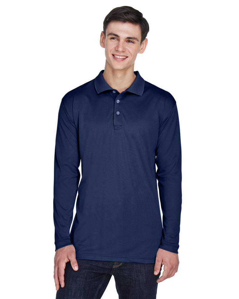 UltraClub Adult Cool & Dry Sport Long-Sleeve Polo