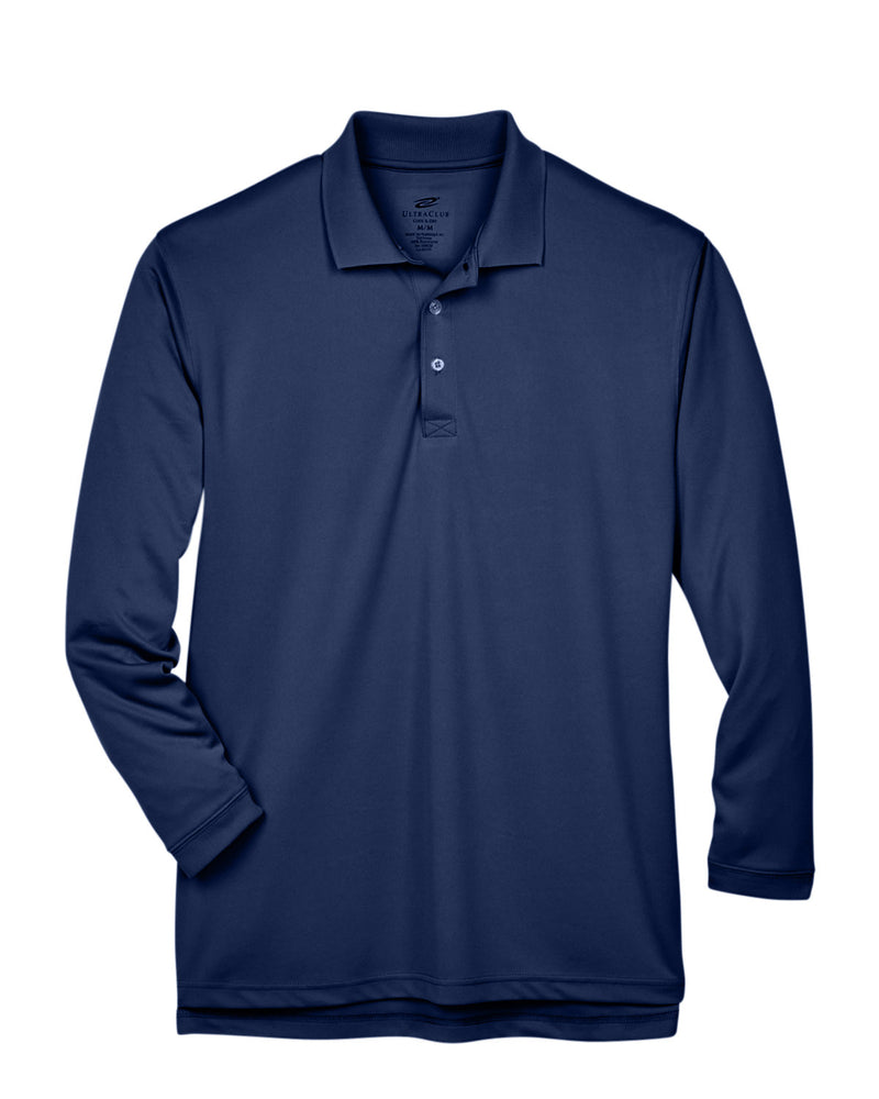 UltraClub Adult Cool & Dry Sport Long-Sleeve Polo